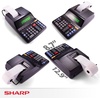 image:imageSharp 12Digit Print Calculator Desktop Size Adding Machine Perfect for Everyday Use and Office Bright Large EasytoRead Numbers on Both the Display and the TwoColorPrinted Tape EL2196BL