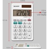 image:imageSharp EL244WB Business Calculator White 2125 238 x 406 x 031 inchesEL244WB