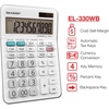 image:imageSharp EL330WB Standard Function Basic Desktop Calculator Large Display for Home and Office Dual Power Solar and BatteryEL330WB
