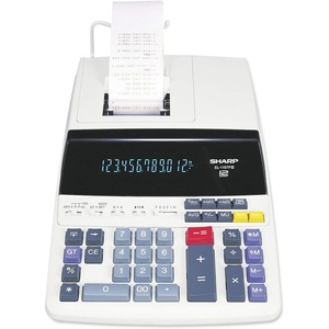image:imageSharp EL1197PIII Heavy Duty Color Printing Calculator with Clock and CalendarBlackRed