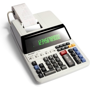 image:imageSharp EL1197PIII Heavy Duty Color Printing Calculator with Clock and CalendarWhite