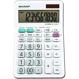 image:imageSharp EL330WB Standard Function Basic Desktop Calculator Large Display for Home and Office Dual Power Solar and BatteryEL330WB