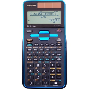 image:imageSharp ELW535TGBBL Scientific Calculator with WriteView 4 Line Display Black BlueBlack  Blue