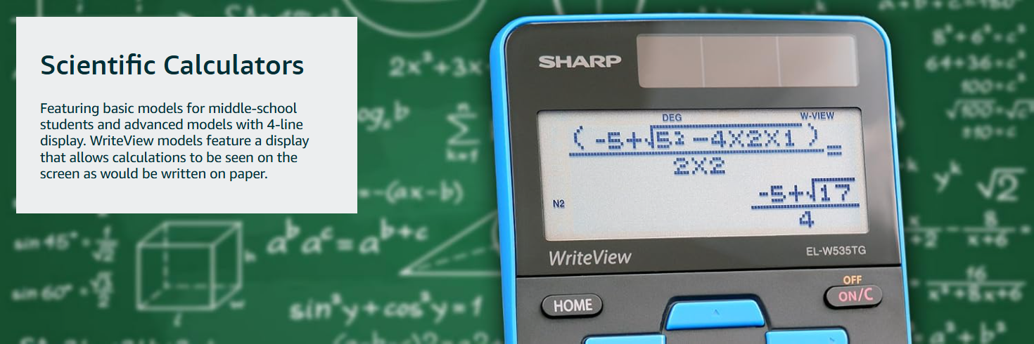 Sharp Calculators | Exam Approved Scientific, Financial & Business Calculators,Precision You Can Depend On